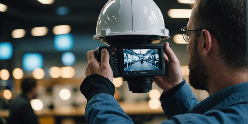 Beveiligingscamera's en alarmsysteem in een bedrijf